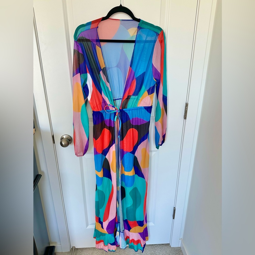 Mesh Multicolor Swim Cover Up